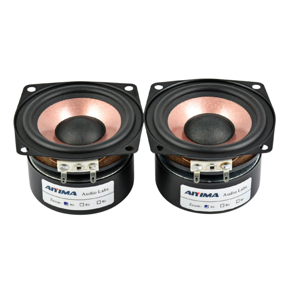Aiyima-alto-falante Hifi Desktop Full Range Sound Alto-falante de Alta Sensibilidade Alto-falantes de Áudio Ohm Ohm 15w 2.5 Pcs - Image 4