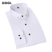 Высококачественная Мужская рубашка с пуговицами, мягкая удобная мужская рубашка из хлопка, деловые рубашки с длинным рукавом для свадебной вечеринки
