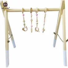 Let’s Make Classic Wooden Baby Gym Accessories & Play Gym Rattle Toy Set Frame Nursery Decor Montessori Sensory Toy Baby Rattles