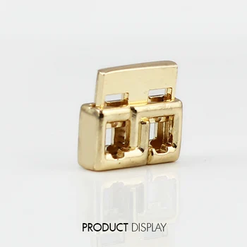

10pcs Pack Cord Lock Toggle Stopper Bean Gold Tone Size: 16mm*4mm Toggle Clip NK196
