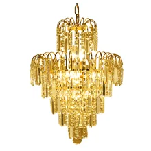 Golden living room lamps Modern simplere restaurant Led lustre chandelier Crystal Lamp for chandeliers Light fixture shixnimao gold crystal led chandelier home for living dining room lamp indoor modern chandelier lustre crystal light 110v 240v