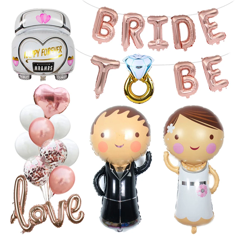 

Wedding Balloon Leffre Love/Round Congetti Balloons Birthday Party Decorations Adult Kids Bride To Be/Wedding Event Party Ballon