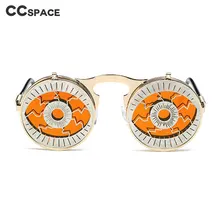 Gafas de sol Retro con tapa Steampunk, hombres y mujeres de moda para gafas de sol, gafas Vintage UV400 47057