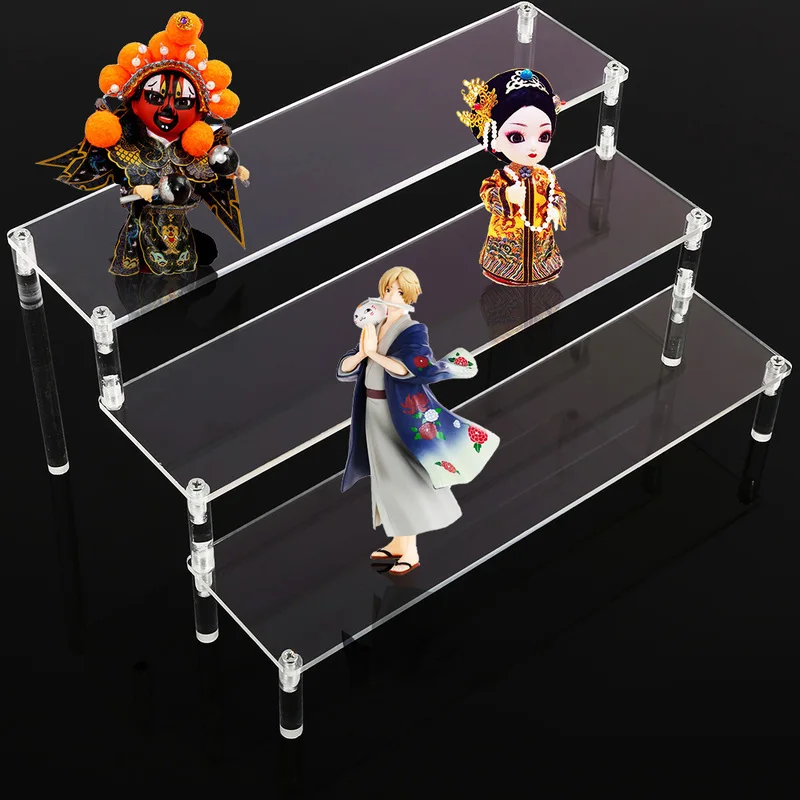  3 Layer Acrylic Cosmetics Storage Rack Detachable Jewelry Sundries Holder Toys Perfume Display Stan