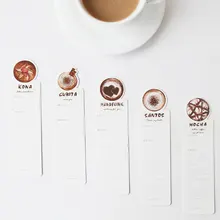 30 шт./кор. кофе время Con panna бумага Bookmarks kawaii Канцтовары держатель книги сообщения карты школьные принадлежности papelaria подарки для детей