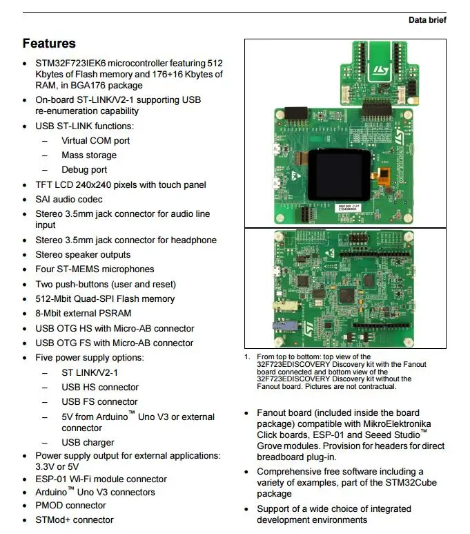 STM32F723E-DISCO INFO