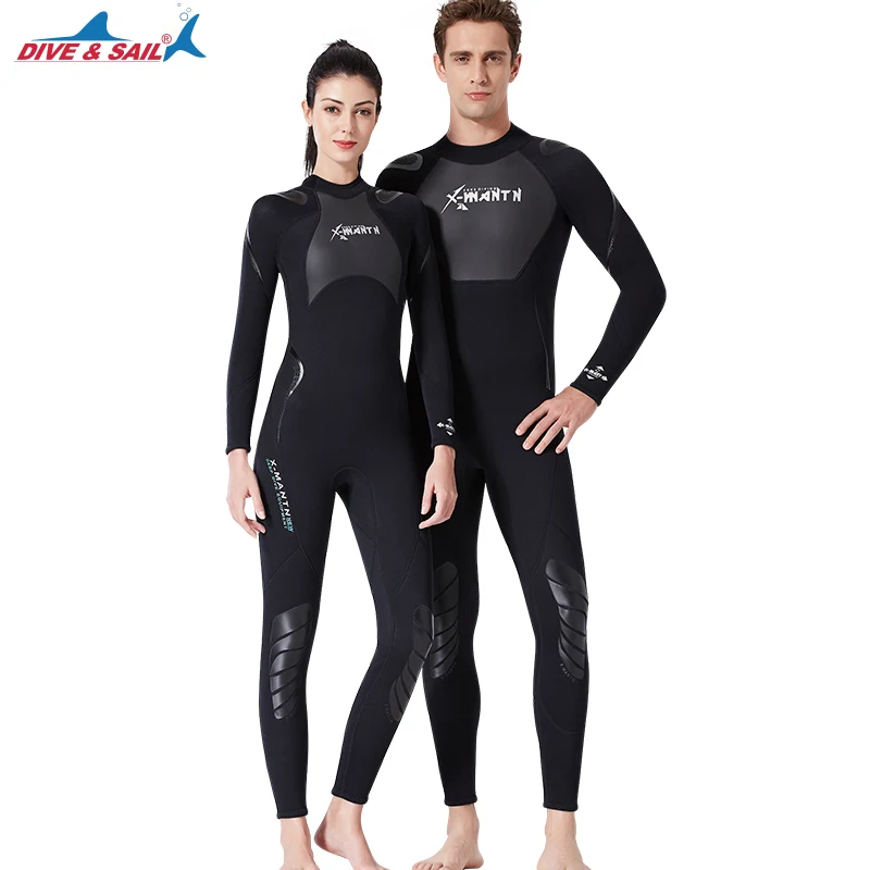 Men Women 3 MM Black Wetsuit Neoprene Freediving Spearfishing Diving