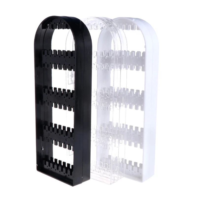 

Jewelry Display Screen Folding Earring Stand Holder Rack Plastic Clear Organizer