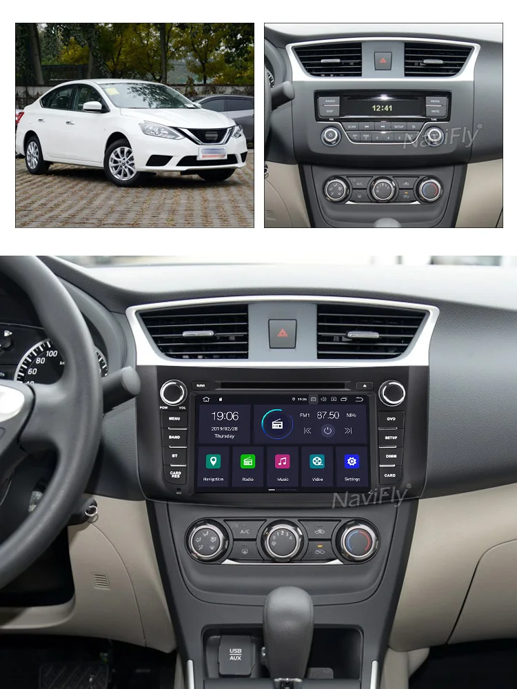 Perfect Android9.0 Car Radio DVD for NISSAN SILPHY Quad Core wifi Bluetooth video audio Multimedia 2 din car dvd player 6