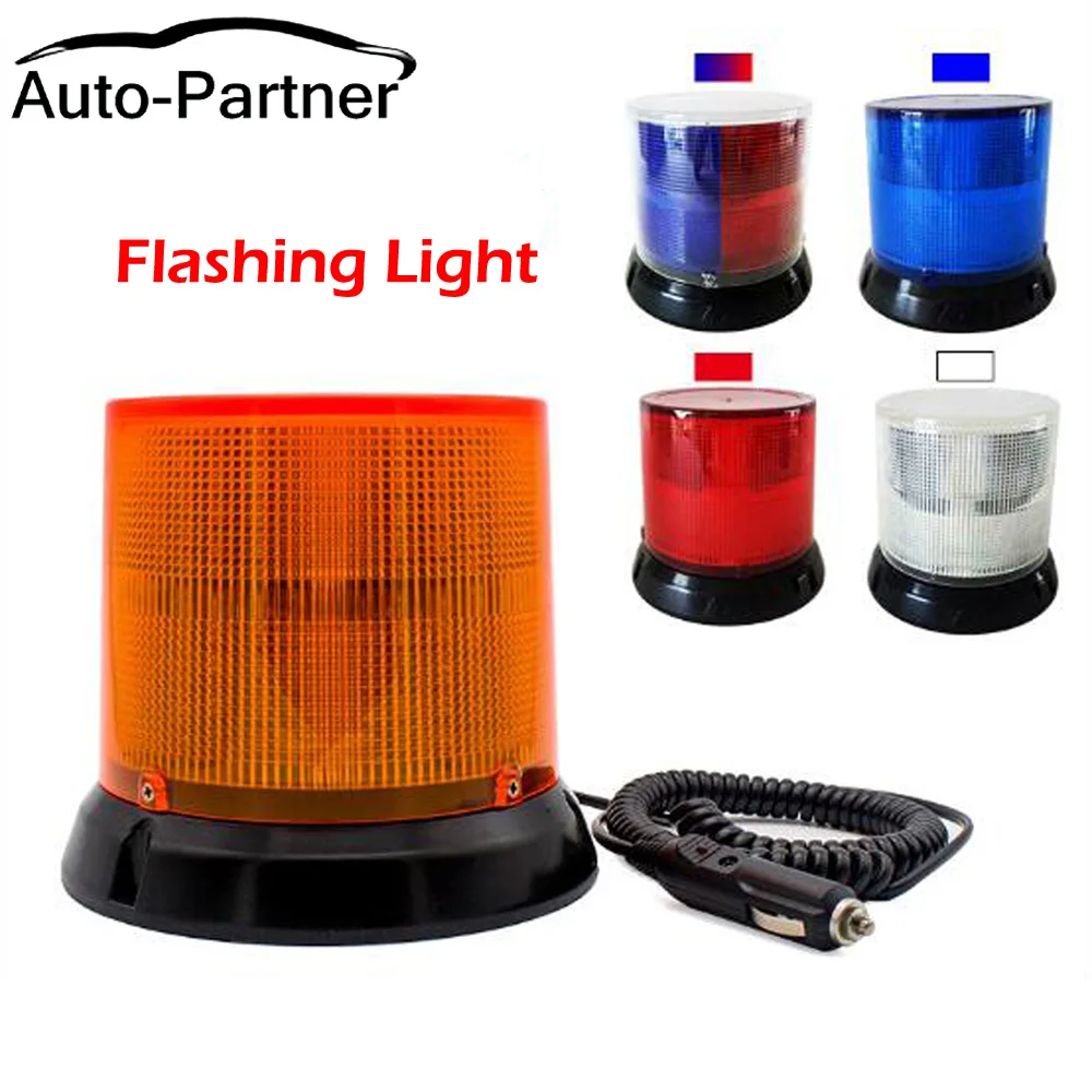 

DC 12V-36V Flashing Car LED Cargo Truck Carrying a Circular Signal Magnetic Ceiling Warning Police Lights Multiple Mode Strobe