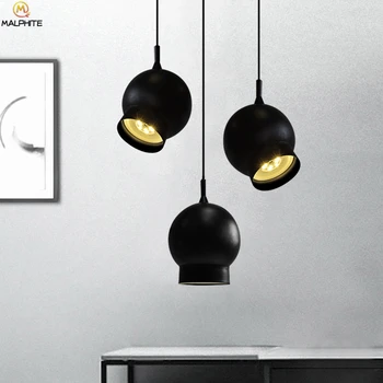 

Modern LED Black pendant lights coffee shop hanging hanglamp hemispherical pendant lamp Simple Dining Room deco lighting fixture