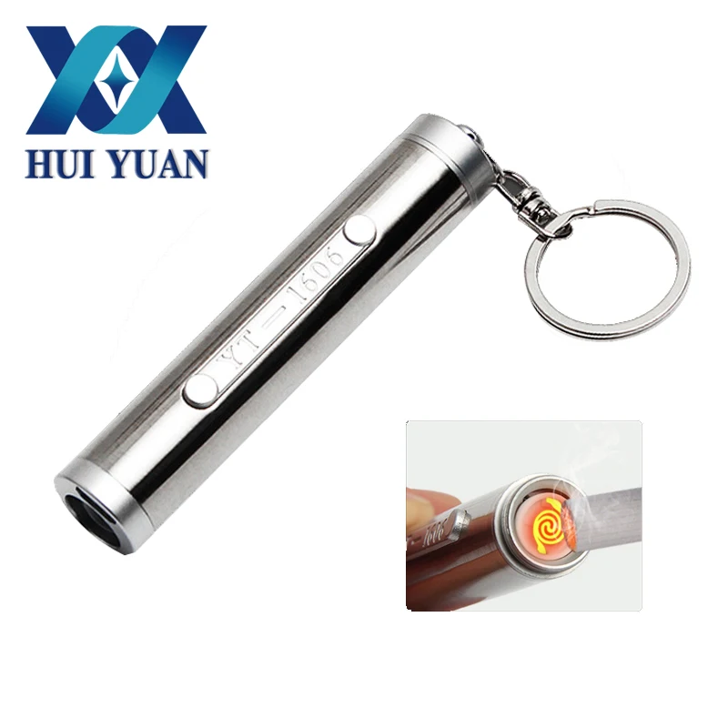 2 in 1 EDC Outdoor Self defense USB Mini Charging Flashlight With