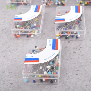 

Chainho 6 Box/Package,Colored Round Headed Localization straight Pins for Quilting&Sewing Needlework & Sewing Pins, ND003-6