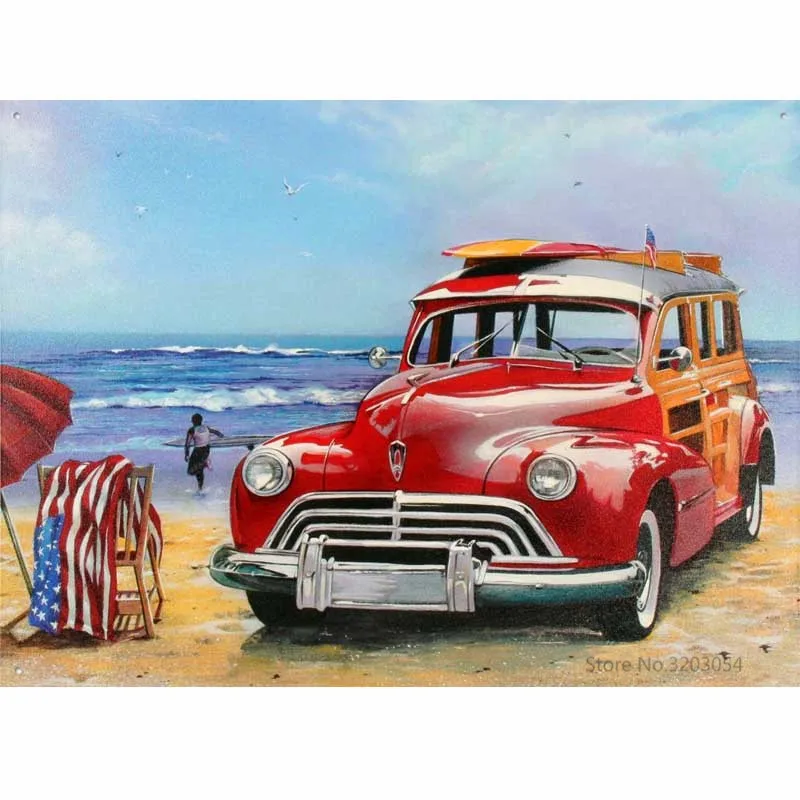 

CHUNXIA Framed DIY Painting By Numbers Car Acrylic Painting Modern Picture Home Decor For Living Room 40x50cm RA3433