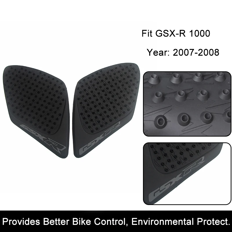 For Suzuki GSXR1000 GSX-R 1000 2007 2008 Motorcycle Anti slip Tank Pad 3M Side Gas Knee Grip Traction Pads Protector Stickers (3)