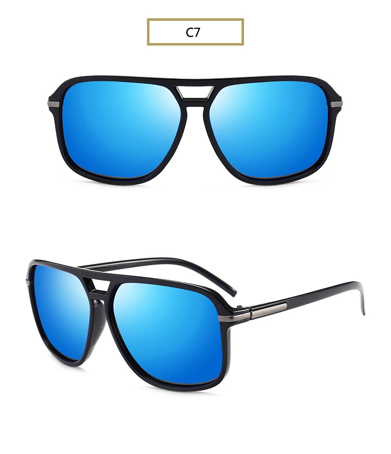 VCKA поляризационные Для мужчин солнцезащитные очки Марка Дизайн Ретро wo Для мужчин зеркало очки Drive аксессуары очки Óculos UV400 люнет de soleil - Цвет линз: 7