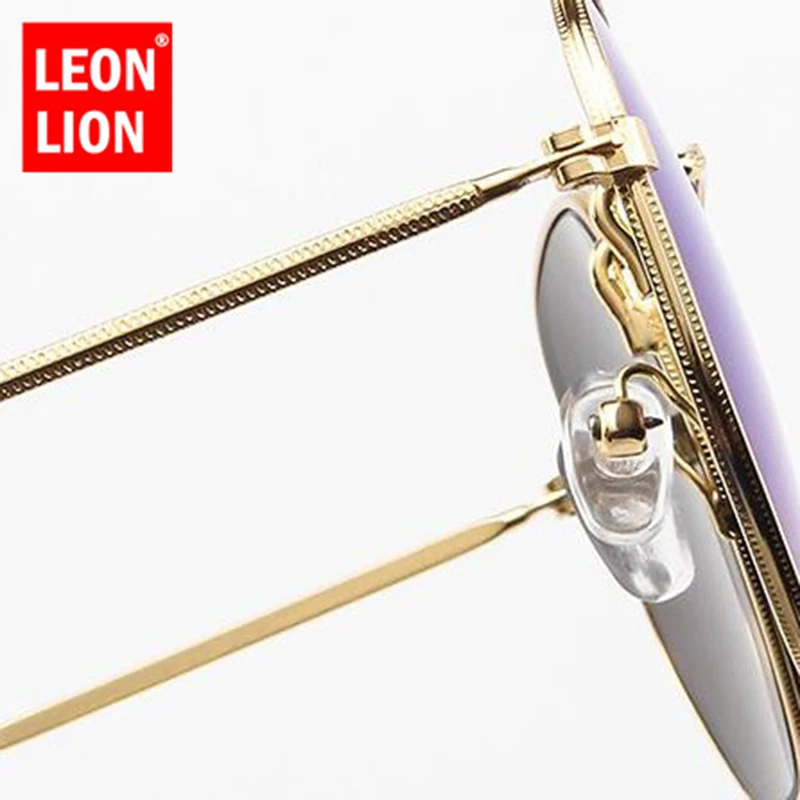 Женские винтажные солнцезащитные очки LeonLion классические зеркальные в ретро