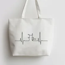 Для аниме Pika Пикачу японского Аниме Холст сумки мультфильм многоразовая сумка для покупок шоппер Бакалея сумка GA723