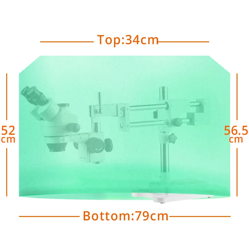 

1pc 79*59*52CM Plastic Microscope Dust Cover for Compact Stand Biological Microscope