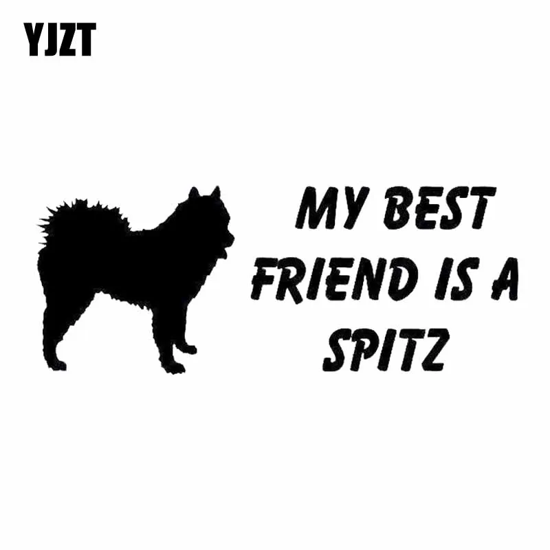 Виниловая модная Автомобильная наклейка YJZT 18 см * 6 7 My Best Friend Is Spitz Dog
