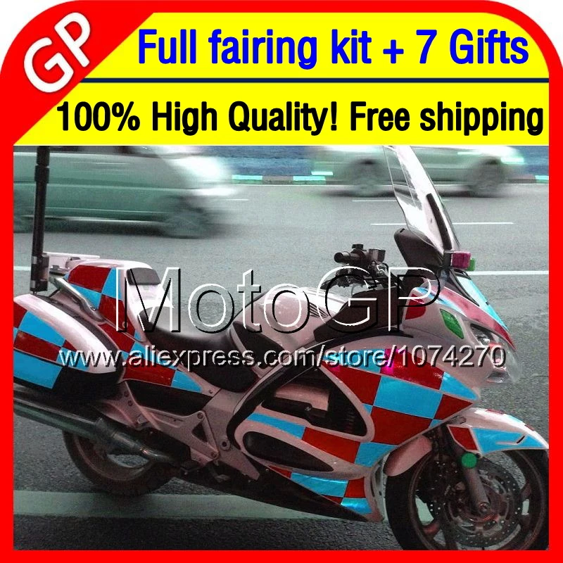 7 подарки + Для HONDA ST1300 02-10 Красный голубой Общеевропейской ST-1300 49GP17 Белый ST1300A ST 1300