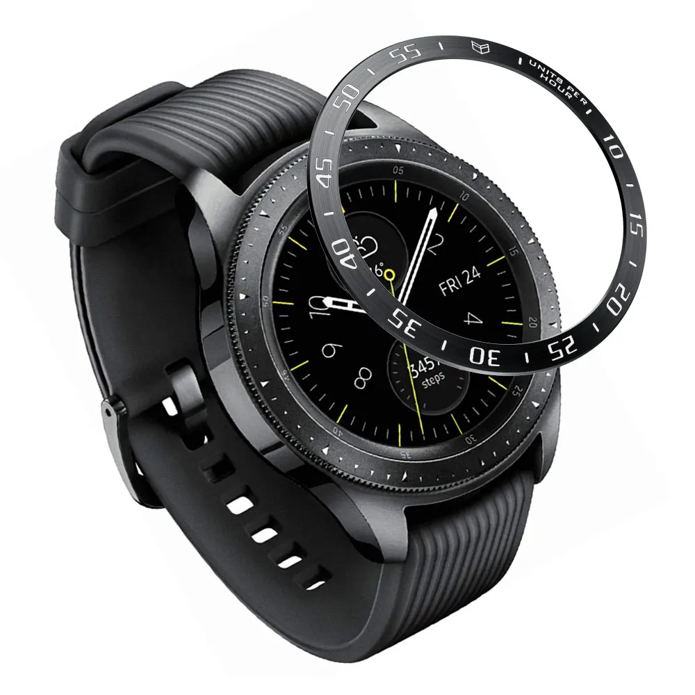 Смарт-чехол для часов samsung Galaxy watch 46 мм/42 мм/gear s3 frontier ободок кольцо клеющаяся крышка против царапин из нержавеющей стали