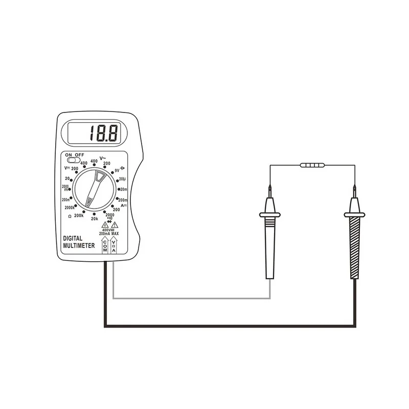 DT83B Pocket Digital Multimeter Ammeter Voltmeter DC/AC Ohm Voltage Multi Current Meters Tester Electrical