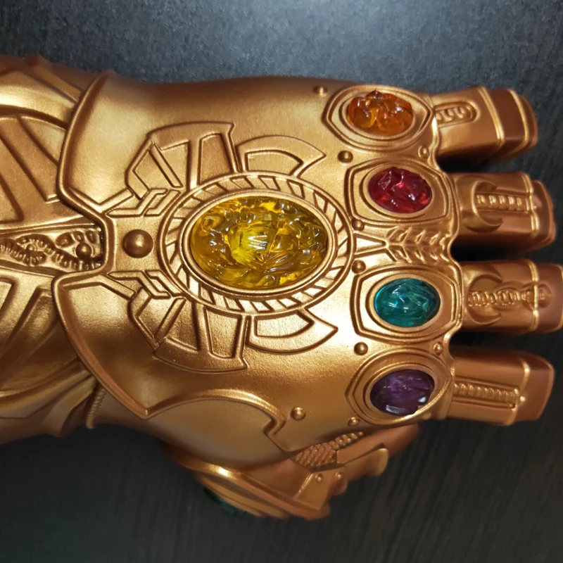 Бесконечная перчатка Thanos Gauntlet Мстители перчатки Таноса косплей перчатки для взрослых детей мальчиков светодиодный перчатки подарок Хэллоуин реквизит