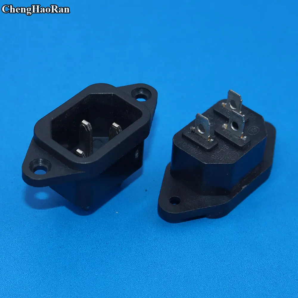 ChengHaoRan новинка Лидер продаж черная 3-контактная Входная розетка IEC320 C14 переменный