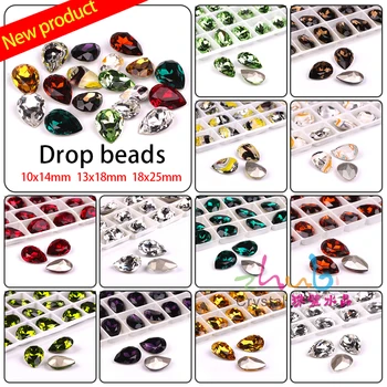 

Austria Droplet Crystal Beads 10X14/13X18/18X25MM Glass Drop Red Rhinestones Beads Fit for Jewelry Bijouterie in Vintage Style