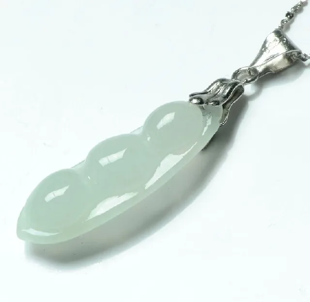 100 Natural A Grade Jadeite Carved Beans Pendant in Pendants from
