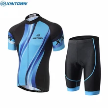 Команда Xintown Мужская Ropa Ciclismo Велоспорт гель для трикотажа Pad Bib короткий костюм велосипедиста MTB велосипедные комплекты одежды сине-черный