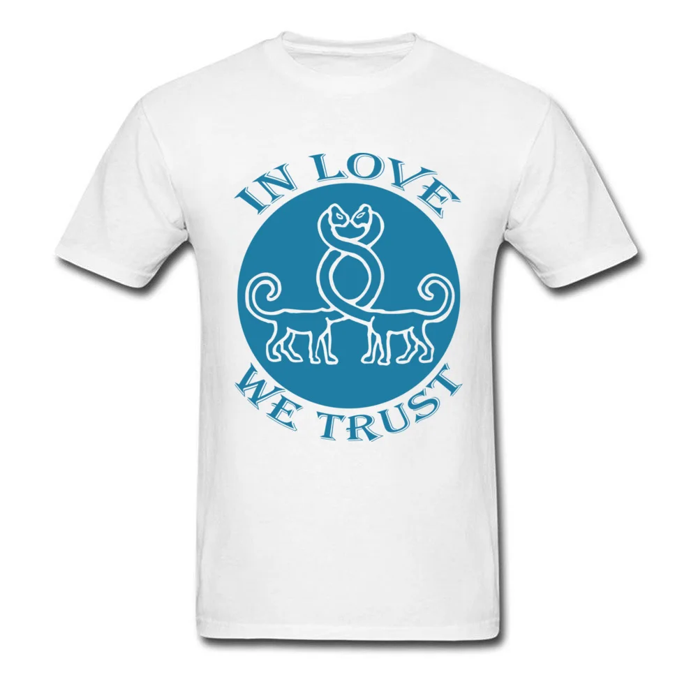 Design IN LOVE WE TRUST T-Shirt 2018 Discount Summer Fall Short Sleeve Round Neck Tops Shirts 100% Cotton Male Casual Tee-Shirts IN LOVE WE TRUST white