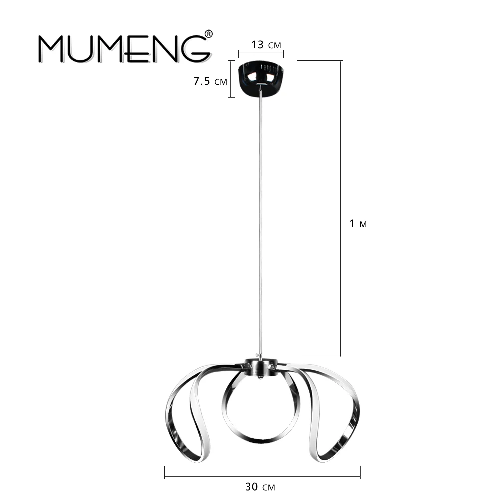 Mumeng светодиодный акриловый подвесной светильник s 45 Вт современная кухонная лампа 170-265 в, светильник для столовой, гостиной, Дневной светильник, подвесной светильник