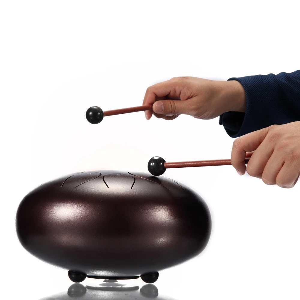 

10 inch 11 Notes Steel Tongue Drum Mini Hand Pan Drums Drumsticks Percussion Musical Instruments Purify Your Mind and Soul