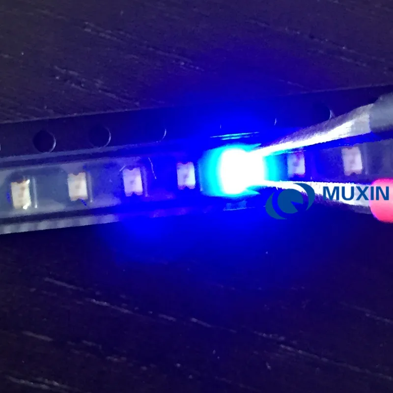 0805 SMD светодиодный 500 шт. синий диодный чип (2012) 20 мА SMT бусины светоизлучающие