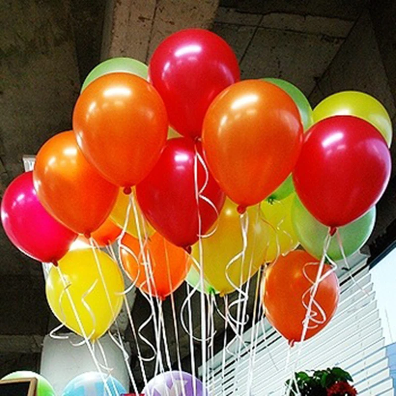 

50pcs 10Inch 2.2g Pearlescent Latex Balloons Birthday Wedding Party Decorative Toys Helium Balloon 18Color Options glbos