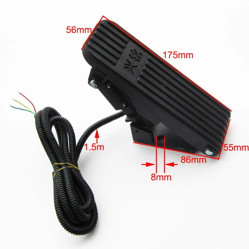 Foot Throttle Accelerator Foot Pedal for Electric Scooter Bike Tricycle