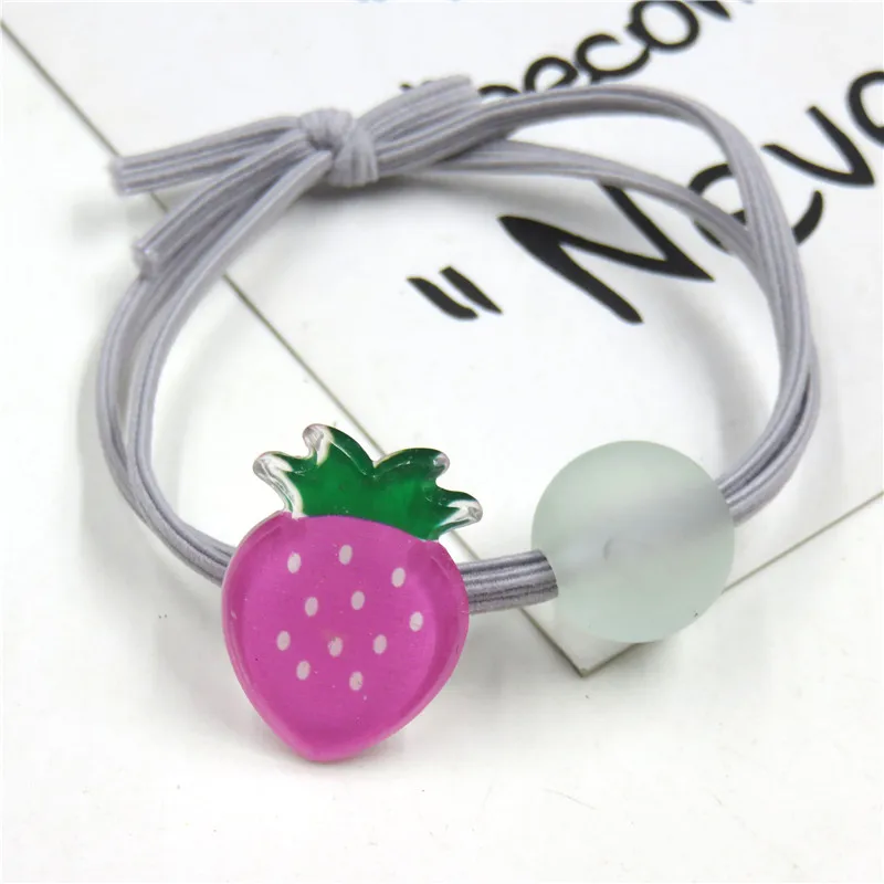 10 шт./лот, милые фруктовые шарики, эластичные резинки для волос для ...