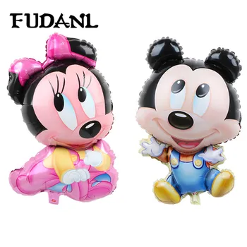 

50pcs 92*55cm Mickey Minnie Mouse Foil Balloon Baby Shower Birthday Cartoon Party decorations Wedding Party Supplies Kids Toys