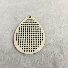 Лазерная резка в форме капли серьги брелок ожерелье пустой вышивки крестом