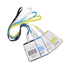 1 шт. пластиковая сумка для карт Обложка для паспорта компания бизнес-держатель для карт с красочным ремешком бейдж Чехол для карт