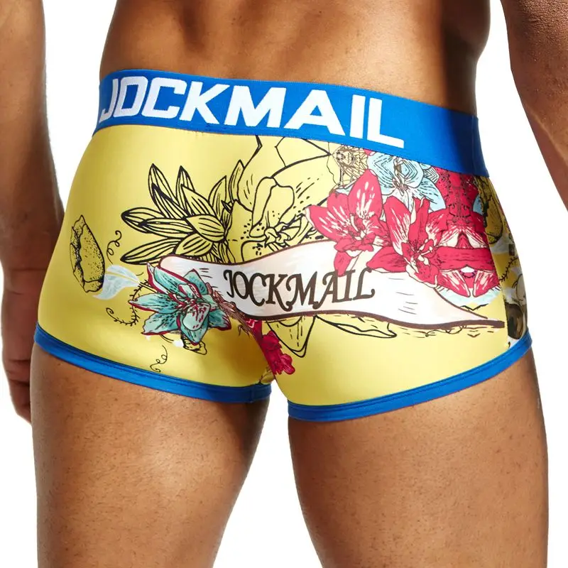 Бренд jockmail, сексуальное мужское нижнее бельё, мужские боксеры игривый печатных нижнее белье боксер самакуэка Мужские Трусы calzoncillos слипы, Лидер продаж