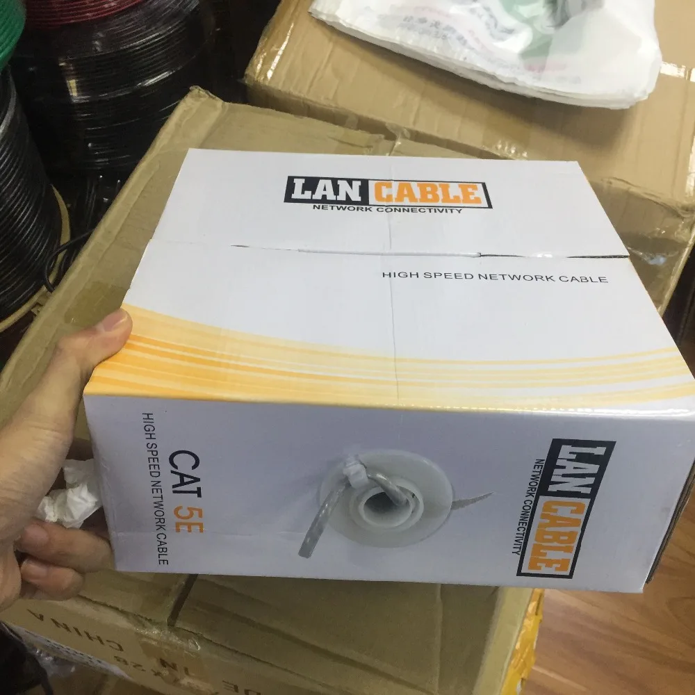 Ethernet RJ45 CCA кабель катушка сеть LAN сплошной UTP CAT5e серый 100 м для cctv ip poe камера nvr