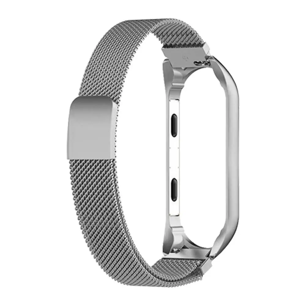 Ремешок Миланская петля из нержавеющей стали для Xiaomi Mi Band 4 магнитный браслет
