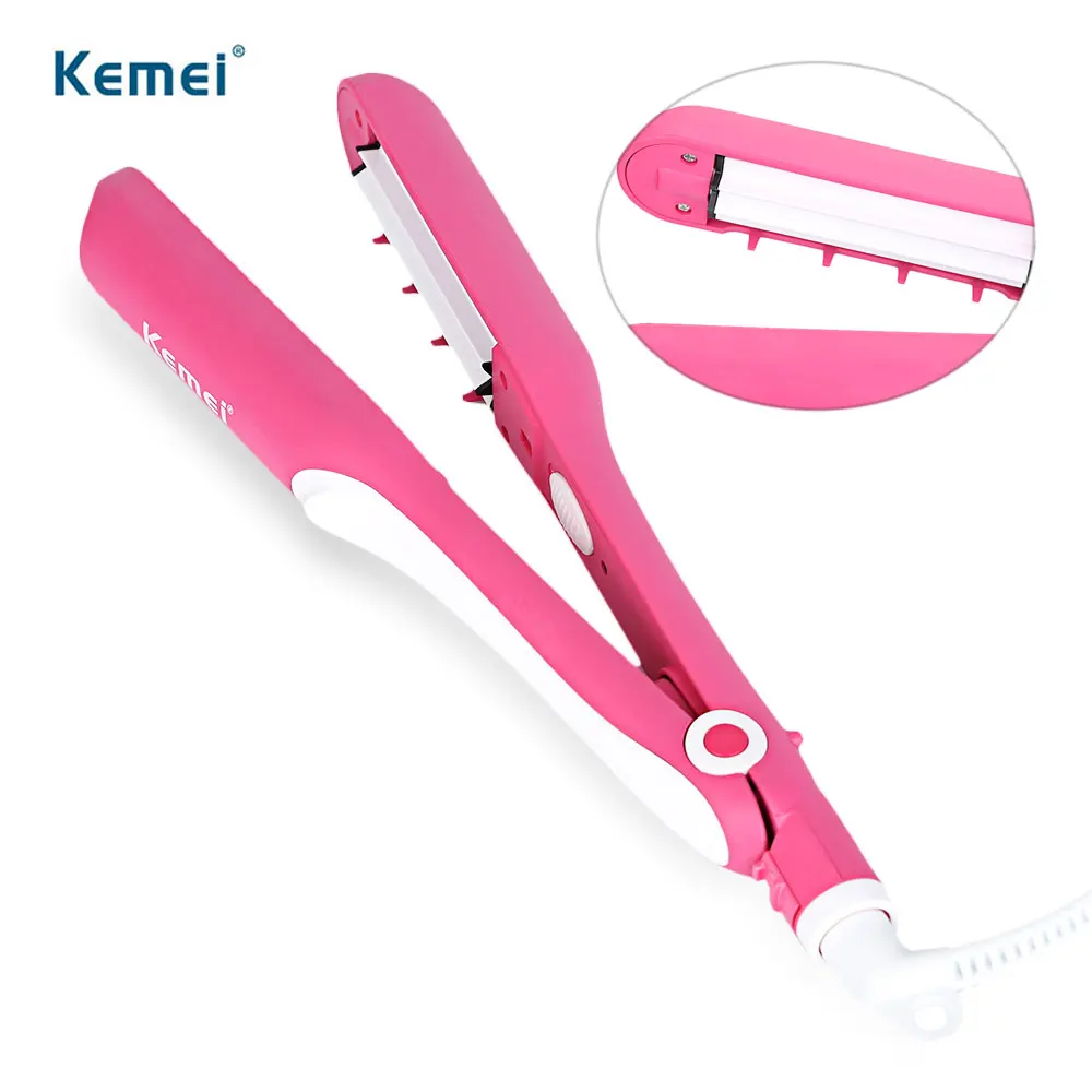 

Kemei 3 In 1 Multifunctional Hair Styling Tools Electronic Hair Straightening Irons + Corn Plate + Hair Curler Magic Curls