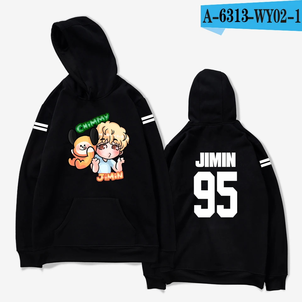 aikooki hoodies women Bangtan Boys Kpop idol Hoodies Sweatshirts Autumn Streetwear Fans Hoodies Cap Casual Clothes Plus Size - Цвет: black