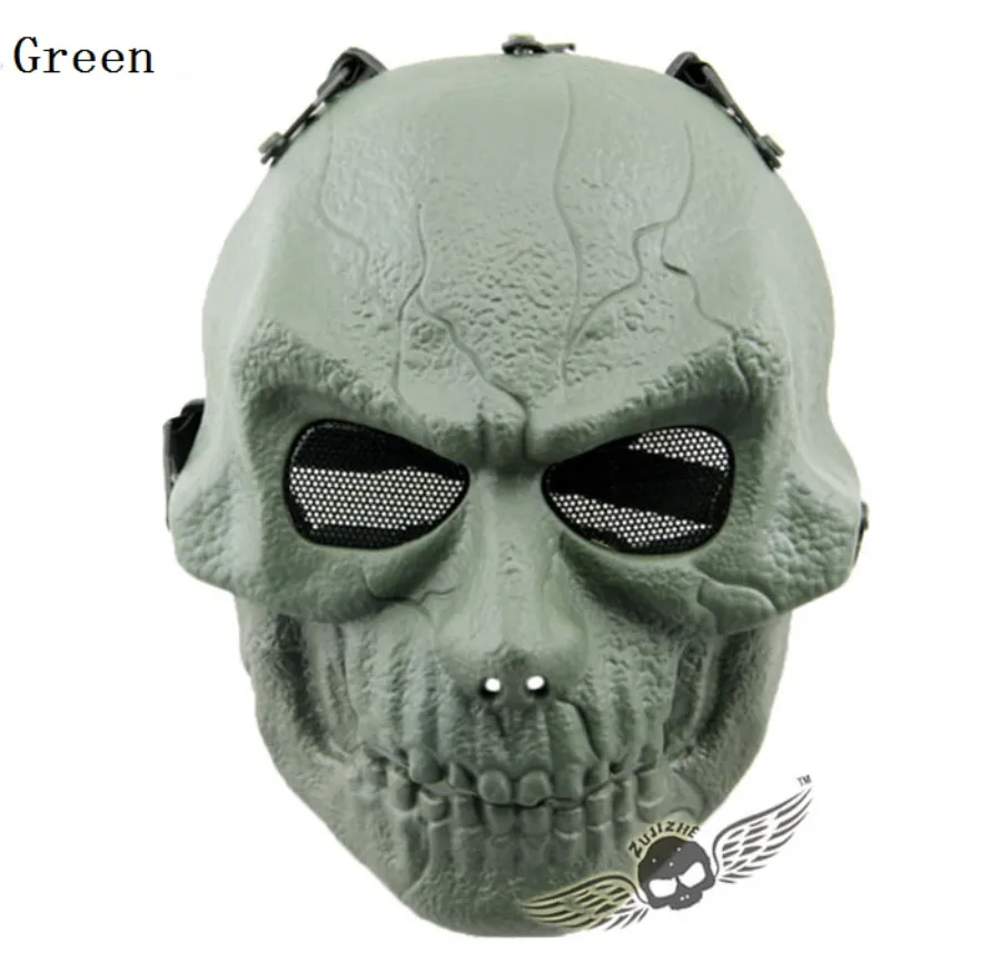 Защитная маска для всего лица Maks фильм и танец США Военная Тактическая страйкбольная маска для охоты - Цвет: Green