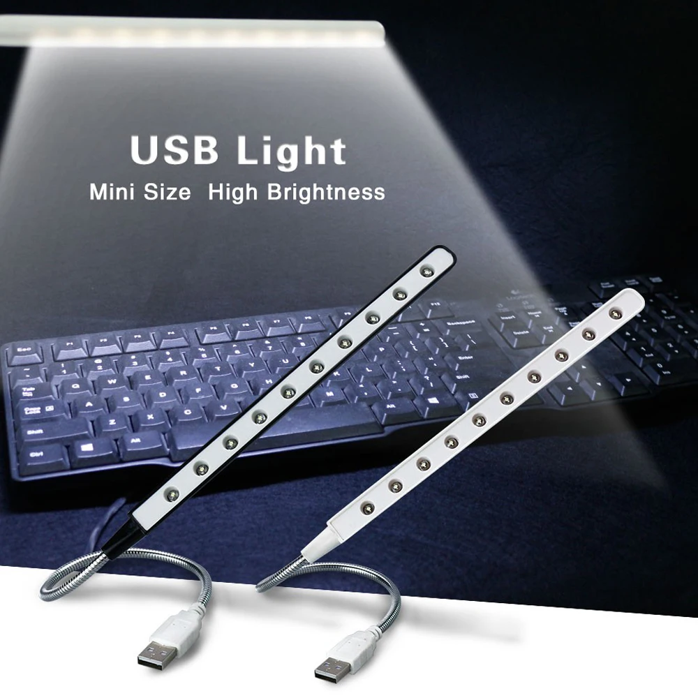 Книжная книга огней лампа для чтения светодиодный ночник USB 5 В защита глаз