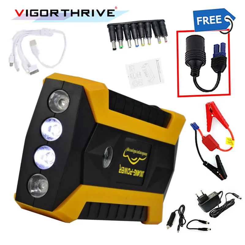 Portable Car Vehicle Jump Starter Charger mutifunction Mobile Device Laptop Auto Engine Emergency Battery Pack